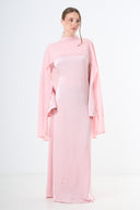 Aura Cape Dress - Pink
