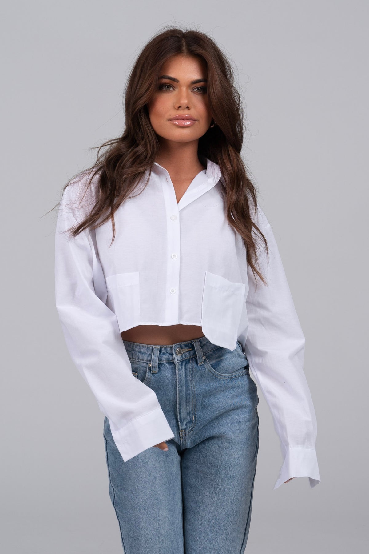 White Blouse With Pockets