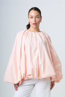 Blouse With Balloonsleeves - Light Pink