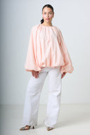 Blouse With Balloonsleeves - Light Pink