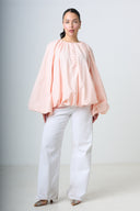 Blouse With Balloonsleeves - Light Pink