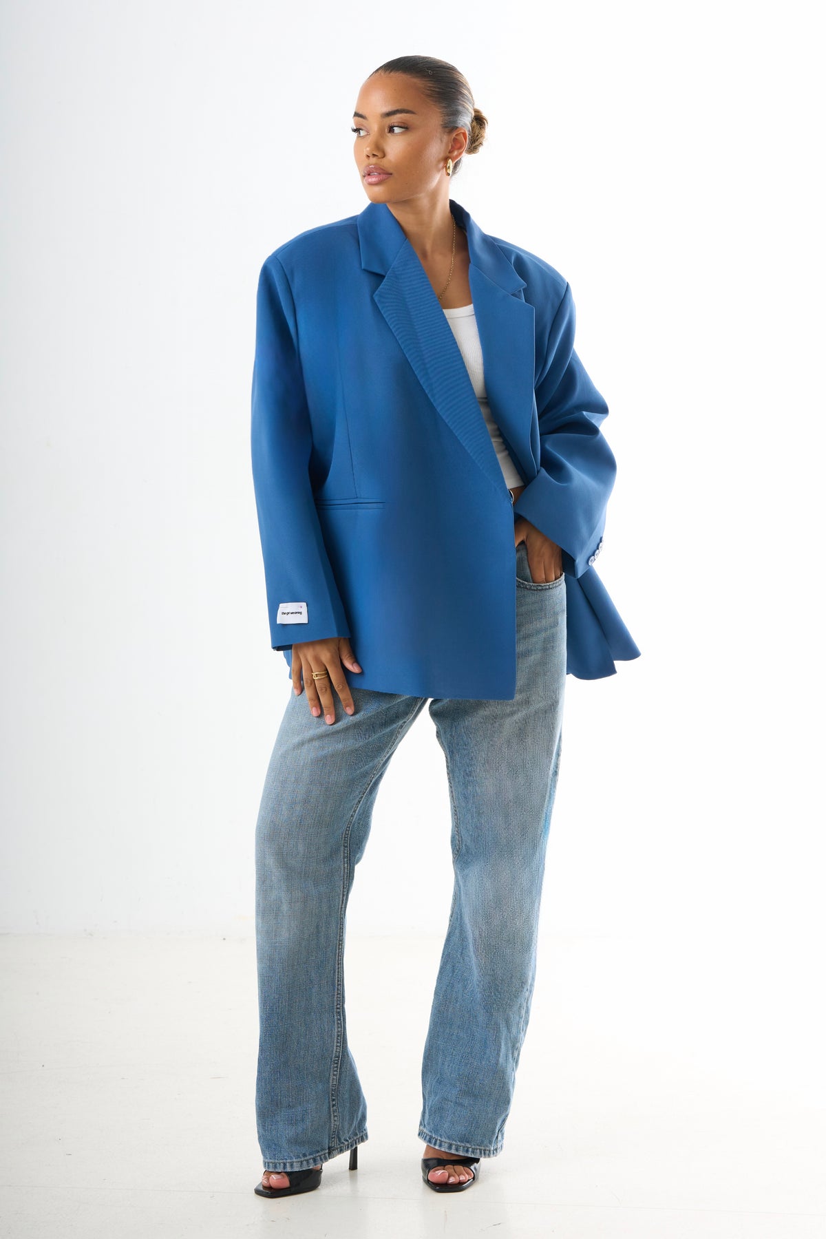 Boxy Oversized Blazer - Blue