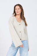 Buttoned Knit Cardigan