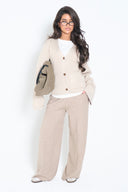 Buttoned Knit Cardigan