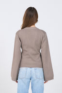 Buttoned Knit Cardigan