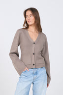 Buttoned Knit Cardigan