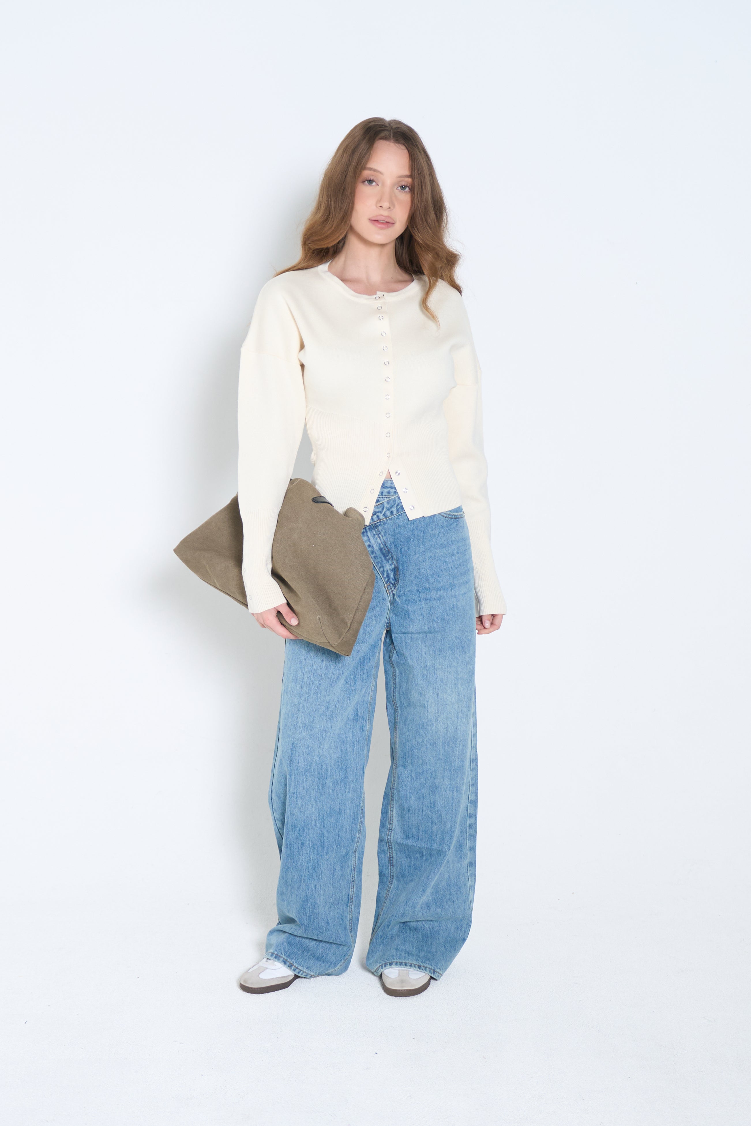 Buttoned Knit Top-2