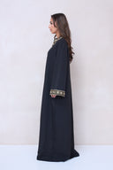 Classic Embroidered Abaya - Black
