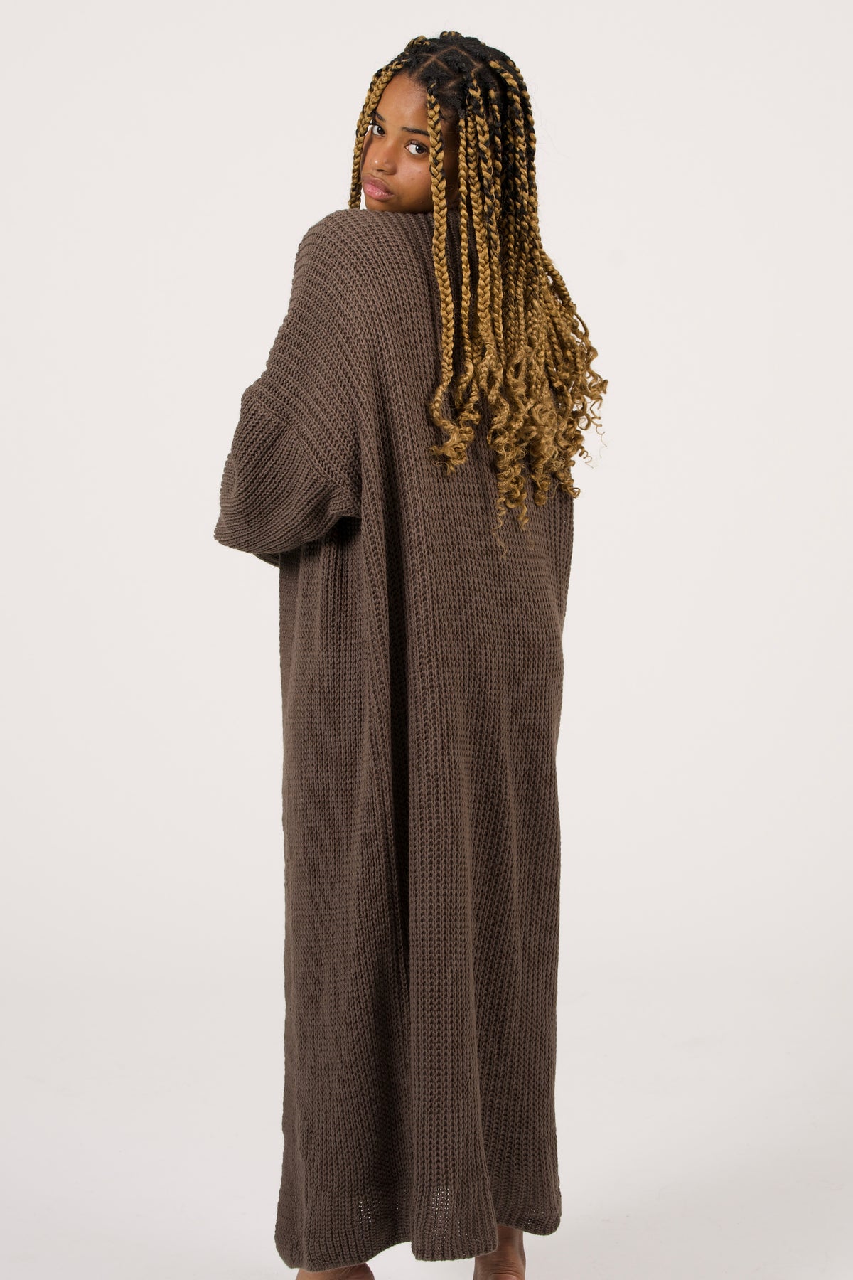 Brown Knitwear Set | Complete Set With Underdress