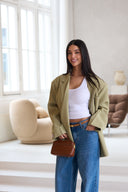 Dad Oversized Blazer - Matcha