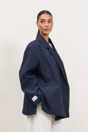 Dad Oversized Blazer - Navy
