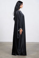 Diamond Tie Abaya Dress – Black