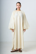 Dress With Balloonsleeves - Cream
