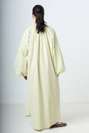Dress With Balloonsleeves - Light Green