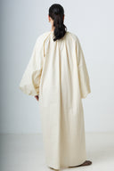 Dress With Balloonsleeves - Cream