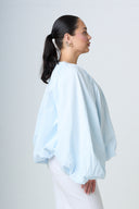 Blouse With Balloonsleeves - Light Blue