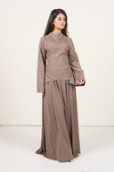 Elegant Two-Piece Set - Dark Taupe