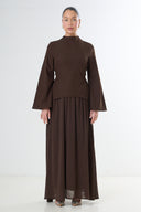 Elegant Two-Piece Set - Brown