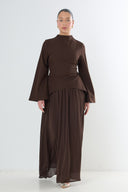 Elegant Two-Piece Set - Brown