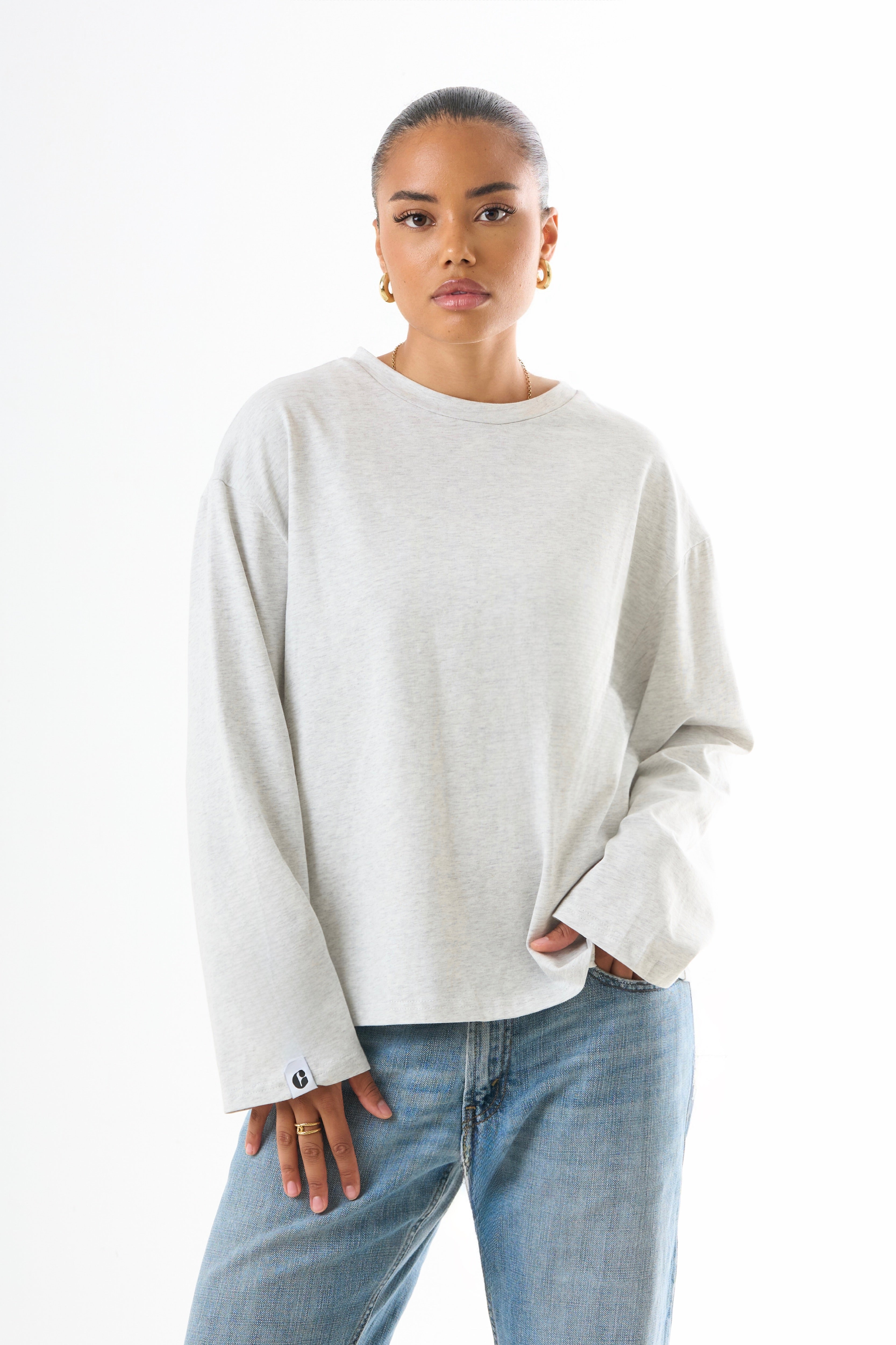 Fitted Long-sleeved - Grey-1