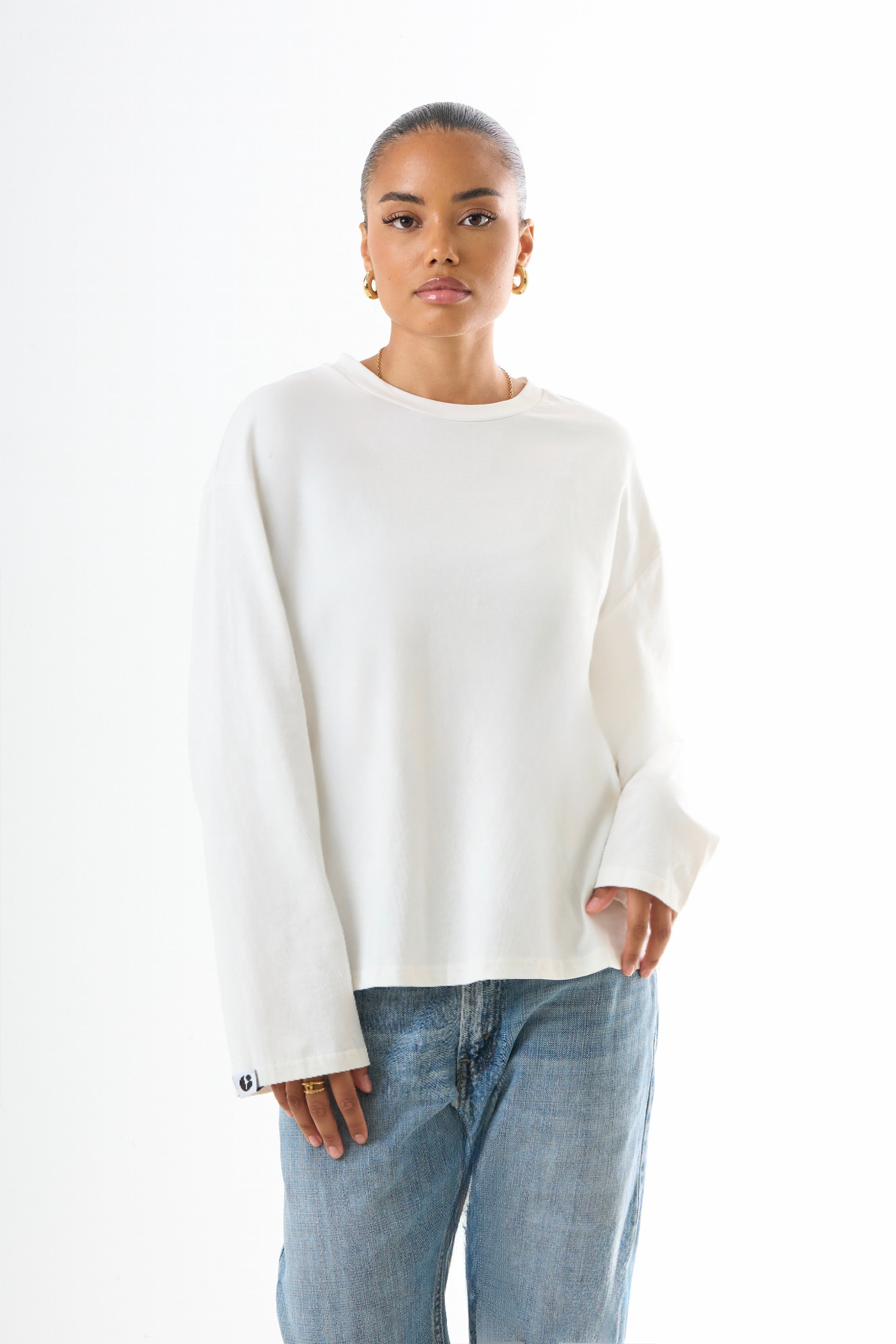 Fitted Long-Sleeved – White-1