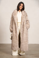 Fur Coat Long - Ecru