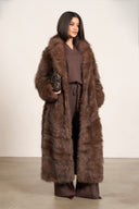Fur Coat Long - brown