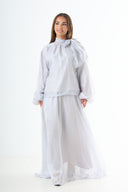 Glossy maxi skirt - Blue