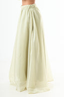 Glossy maxi skirt - Green