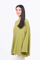 Heavyweight Oversized Long-Sleeved T-shirt - Pistachio