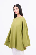 Heavyweight Oversized Long-Sleeved T-shirt - Pistachio