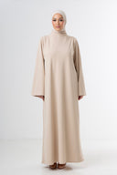 High Neck Abaya - Beige