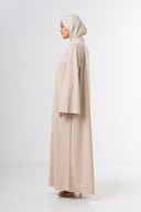 High Neck Abaya - Beige
