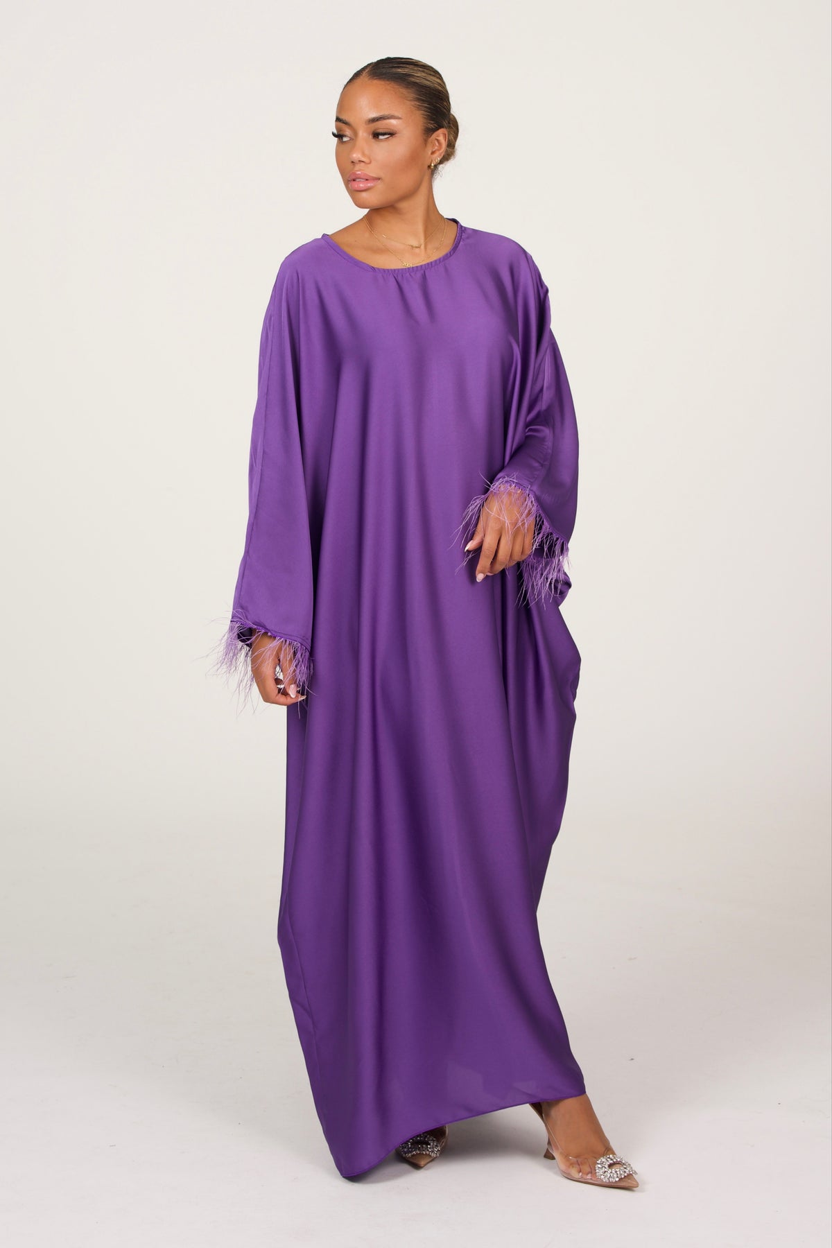 Oversized Abaya With Fur