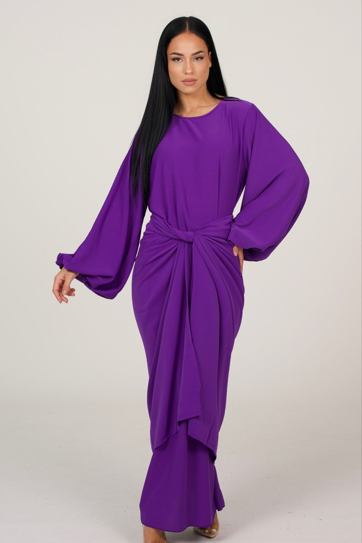 Purple Two-piece Dress Set