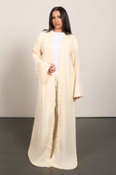 Classic open Abaya - Yellow