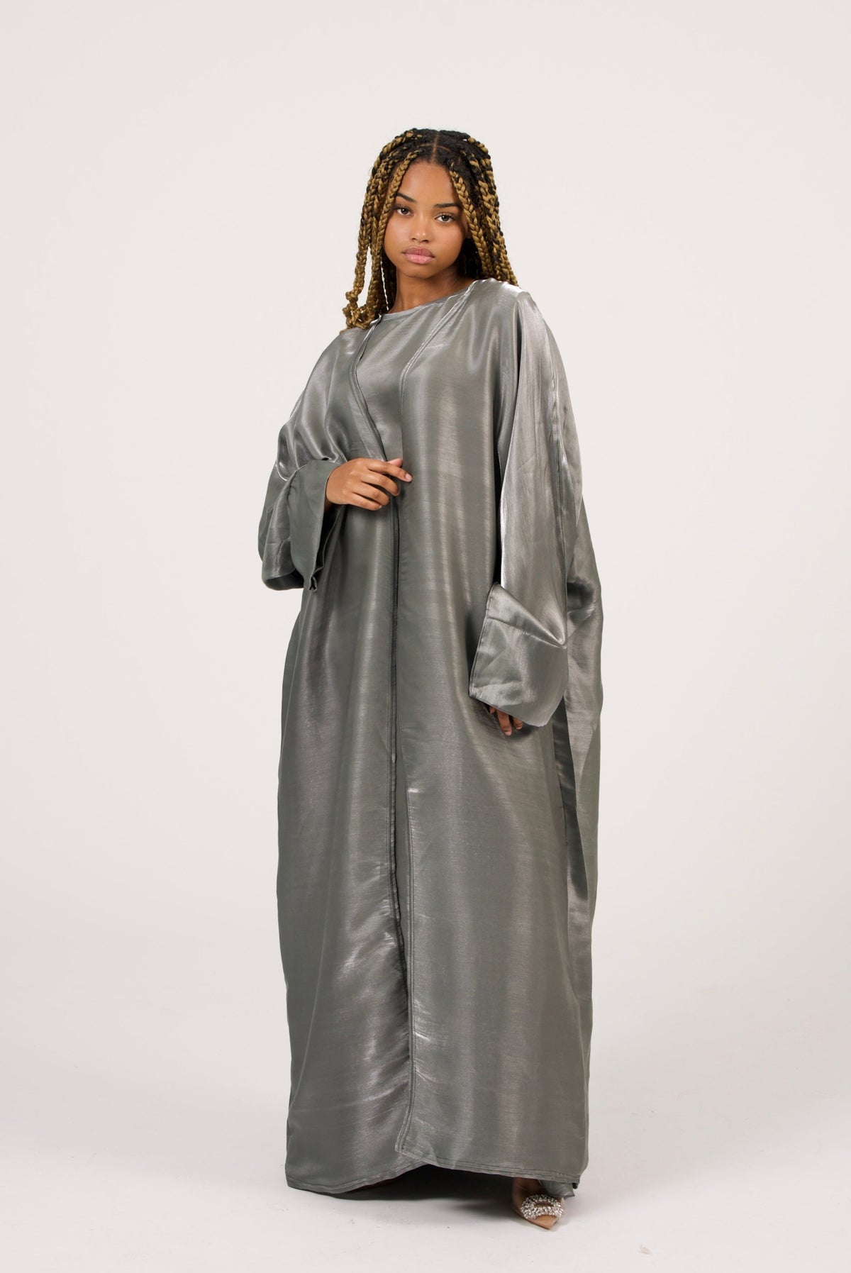 Grey Basic Abaya Set