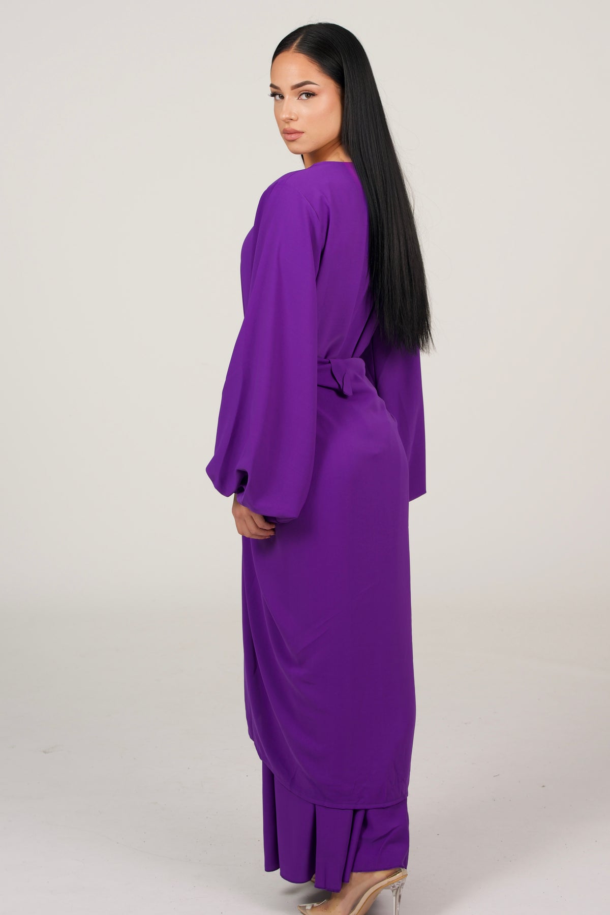 Purple Two-piece Dress Set