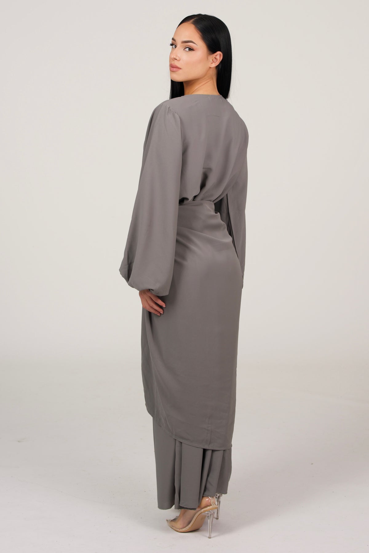 Grey Two-piece Dress Set
