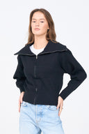 Knit Zip-up Cardigan