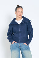 Knit Zip-up Cardigan