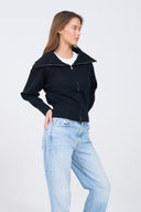 Knit Zip-up Cardigan