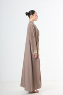 Lace Abaya Set - Taupe