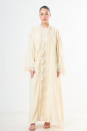 Lace Abaya Set - Cream