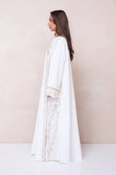 Luxury Embroidered Abaya Set - White