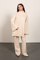 Modest High Neck Set - Beige