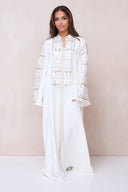 Noura Luxe Abaya - White
