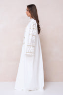 Noura Luxe Abaya - White