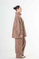Oversized Cotton Tracksuit - Camel