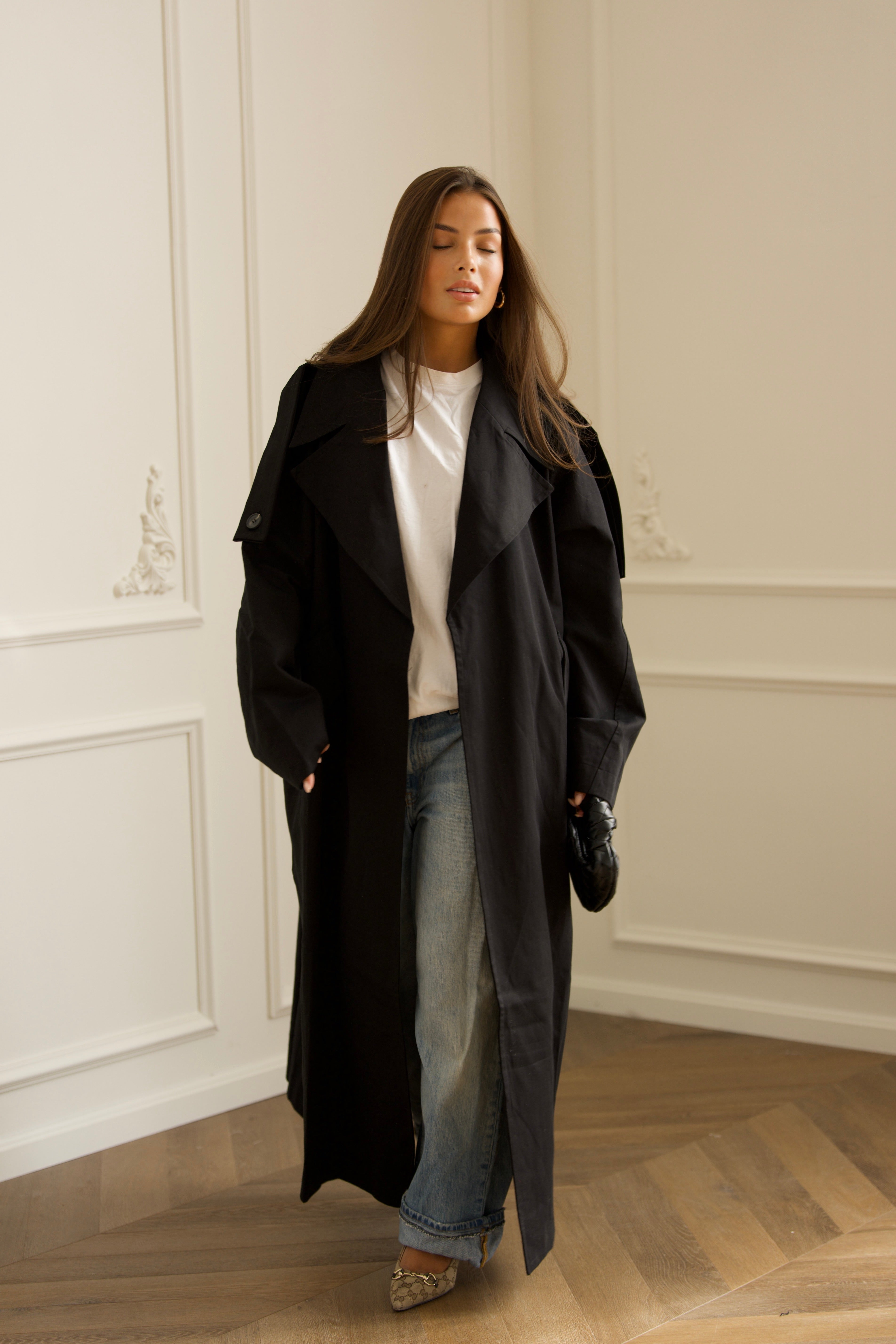 Oversized Trenchcoat - Black-2